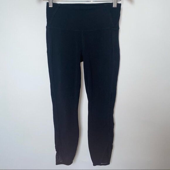 Athleta| High Rise Peekaboo‎ 7/8 Tight in Black, Legging #869241 - Picture 3 of 13